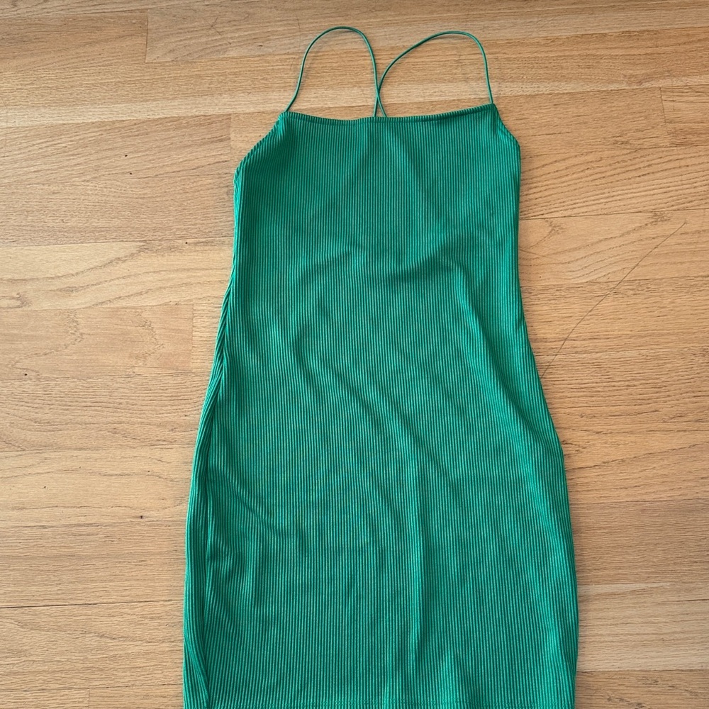 H&M Green Mini Dress